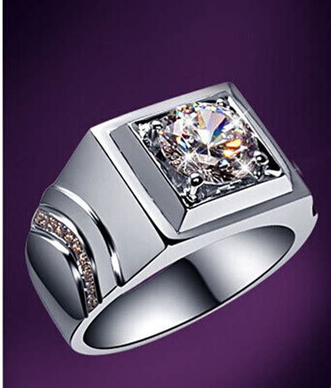 Generous Rings For Men Sterling Silver 1carat Synthetic Diamonds Wedding Man Rings Jewelry