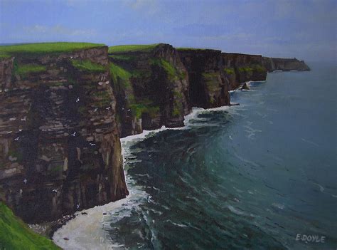 The Wonderful Cliffs Of Moher Painting By Eamon Doyle Fine Art America