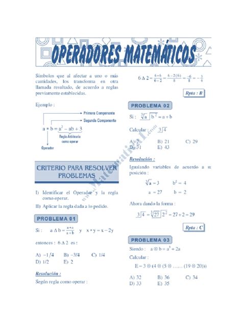 Pdf Problemas Resueltos Operadores Matematicos Solucionario Dokumen
