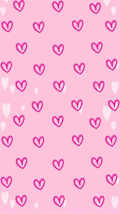 Pink Heart Background Girly Wallpapersiphone Things 1 Plano Planos
