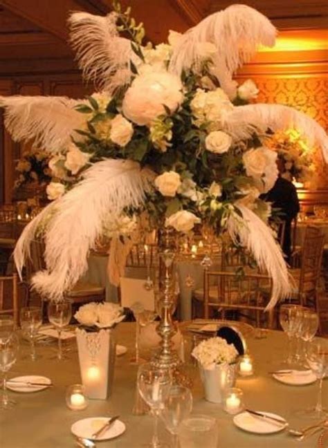 This Is Beautiful Ostrich Feathers For Wedding Reception White Flower