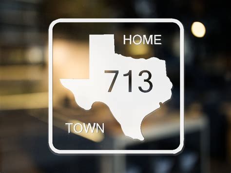 Texas H Town 713 Car Decal Wall Decal Etsy