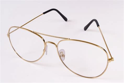 gold wire frame aviator glasses with clear lenses screamers costumes