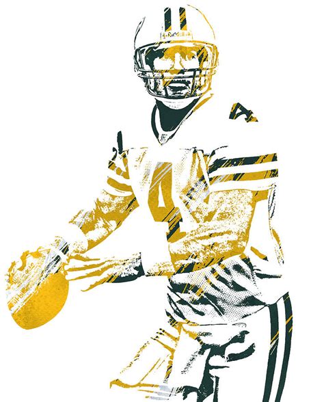 Brett Favre Green Bay Packers Watercolor Strokes Pixel Art 1 Poster