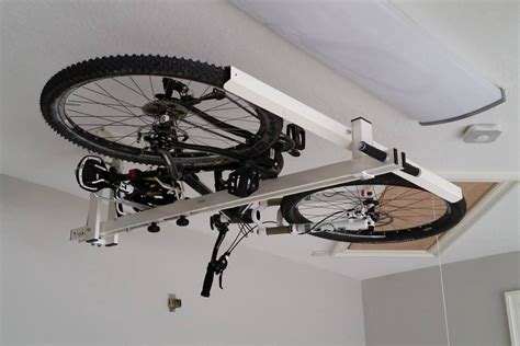 Flat Bike Lift Raises The Roof On Bike Storage Indoor Bike Storage