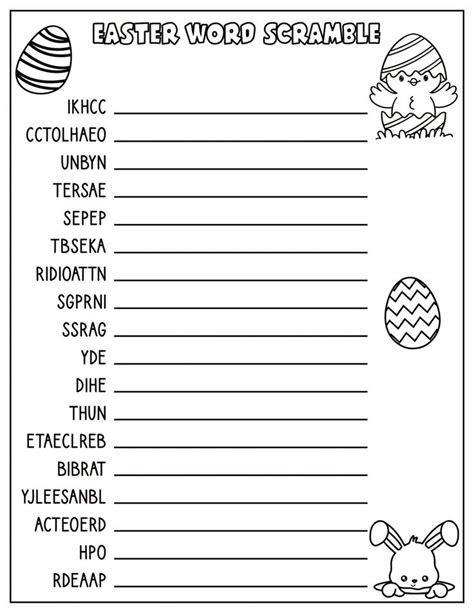 Free Easter Worksheets Pdf Coloring Pages Word Search And More
