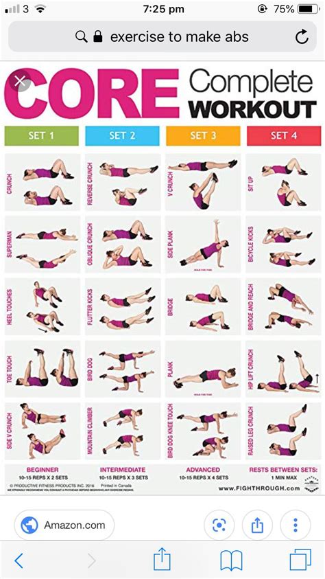 Core Complete Workout Workout Gym Routine Workout Routines For