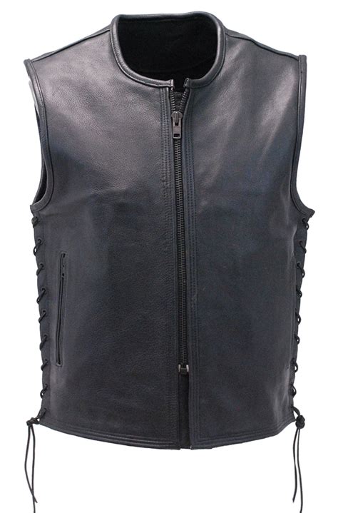 Collarless And Seamless Naked Leather Vest Maker Of Jacket