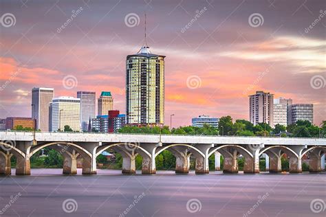 Tulsa Oklahoma Usa Downtown Skyline On The Arkansas River Stock Image