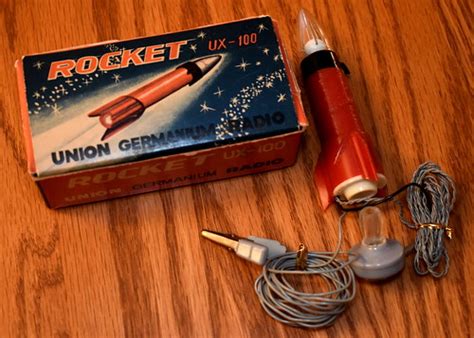 Vintage Union Rocket Germanium Radio With Box Model Ux 10 Flickr