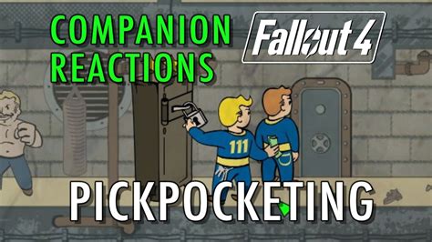 Fallout 4 Companions React To Pickpocketing Youtube