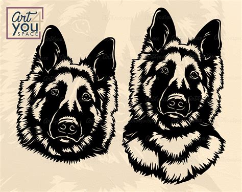 German Shepherd Cuttable Design Cut File Vector Clipart