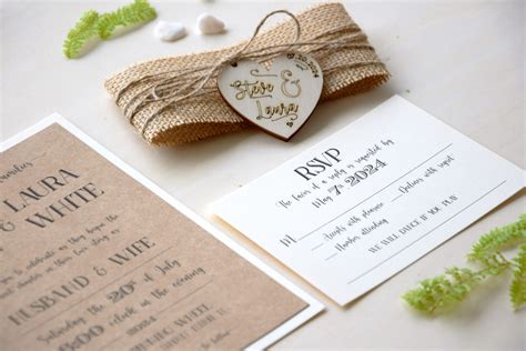 diy rustic wedding invitation with wooden heart diy invitations