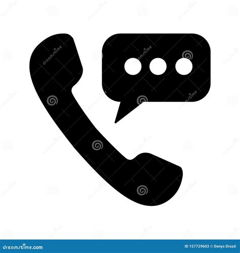 Talking By Phone Auricular Vector Icon Call Illustration Symbol Stock