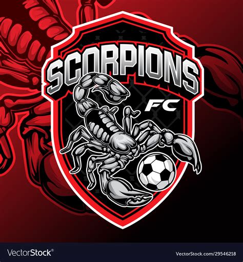 Scorpions Mascot Logo Soccer Football Drawing Logo