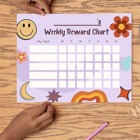 Printable Kids Summer Reward Chart Chore Chart Kids Etsy