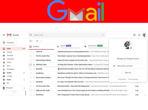 Открыть страницу «gmail» на facebook. Gmail Sign in to Another Account - Sign in with a ...