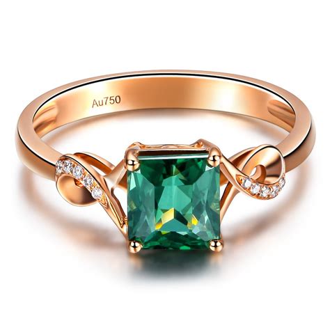 Unique 1 50 Carat Emerald And Diamond Infinity Engagement Ring In