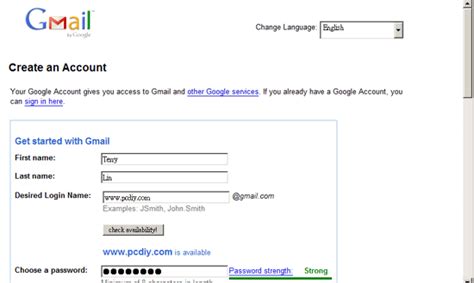 Create Gmail Account - Create New Account