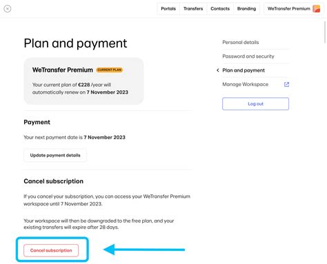 How to cancel your WeTransfer subscription – WeTransfer Support