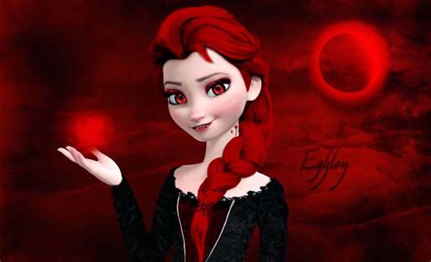 Vampire Elsa By Egylon On Deviantart Dark Disney Funny Disney Memes