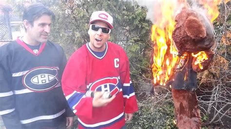 Young burns in the 1890s with his teddy bear, bobo. CRAZY HABS FANS BURN THE BRUINS - YouTube