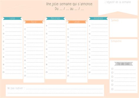 Planning semaine a imprimer to do list pinterest. Planning de semaine et agenda à imprimer gratuitement ...