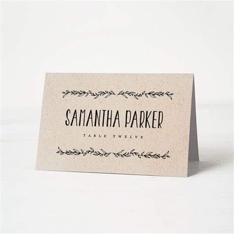 Table Place Cards And Tent Cards Charing X Print