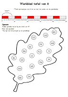 Kleurplaat tafelblad · verhalenblad · tafeldiploma · werkbladen / kleurplaten per modules. Werkblad tafel van 8 | Tafels oefenen, Hoofdrekenen, Tafel ...