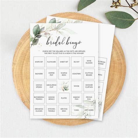 Printable Bridal Shower Bingo Game 50 Prefilled Cards Etsy