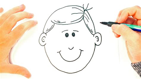 Cómo Dibujar Un Niño Paso A Paso Dibujo Fácil De Cara De Niño