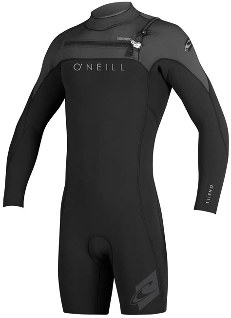 o neill hyperfreak 2mm long sleeve springsuit wetsuit blk grey pleasure sports