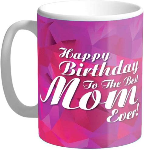 Mugs4you Happy Birthday My Mompersonalised Ceramic Ceramic Coffee Mug
