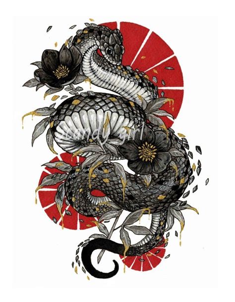Image Of Inktober Day 1 Poisonous Print Japanese Tattoo Designs