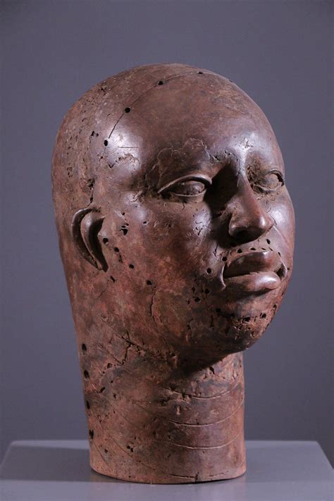 Tête Oni Ife Art Africain Statue Africaine Art