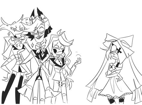 Characters From Hazbin Hotel Coloring Page Download Print Or Color Online For Free