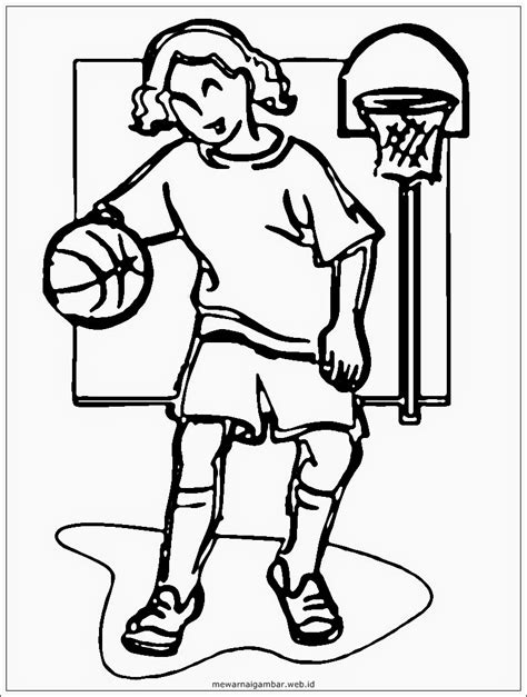 Ukuran l apangan bola basket. Mewarnai Gambar Pemain Basket | Mewarnai Gambar