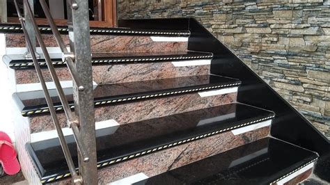 Stairsblack Granite Stair Design For Homeelevation Tiles Design