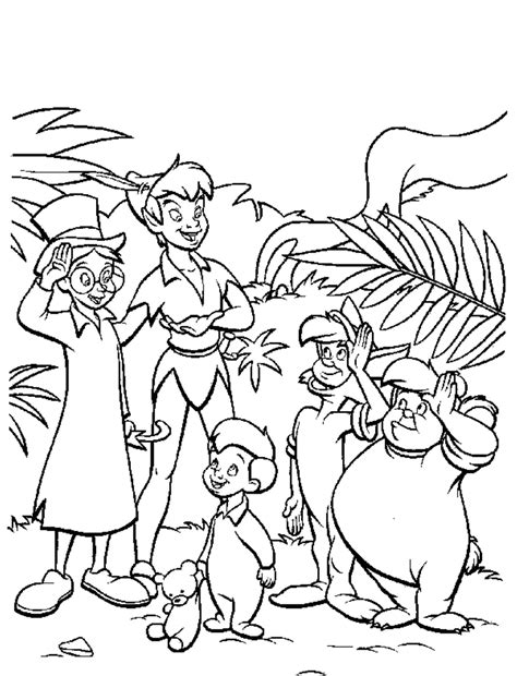Peter Pan Coloring Pages Wendy Darling Michael Disney Colouring