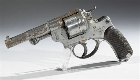 France Revolver 1873 Calibre 11mm Cadre Acier Avec Oxydation Et Peau D