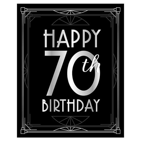 Happy 70th Birthday Sign Printable Birthday Sign 70th Etsy