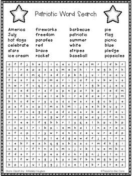 Results For Th Of July Word Search Free Tpt