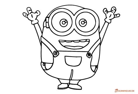 Minion Coloring Pages For Kids Free Printable Templates