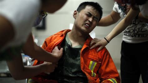 Tianjin Explosion Fireman Pulled Alive From Blast Zone