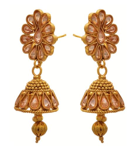 Golden Jfl Gold Plated Bead Polki Diamond Designer Necklace Set Size