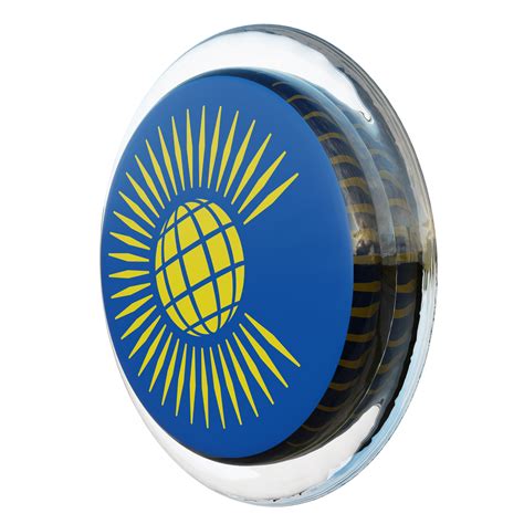 Free Commonwealth Of Nations Right View 3d Textured Glossy Circle Flag