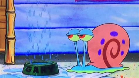 Spongebob Crying Into Garys Water Bowl Youtube