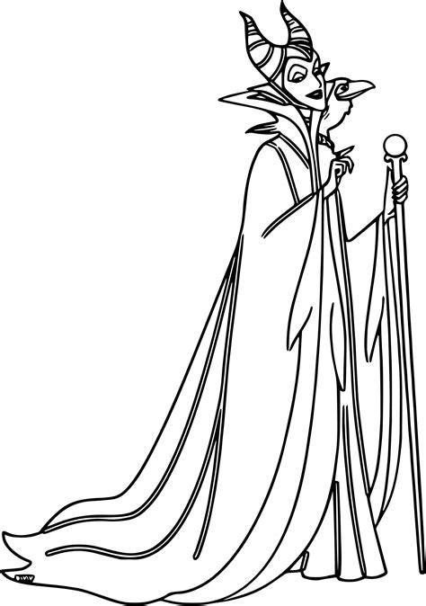 nice Maleficent Diablo Waiting Coloring Page | Coloring pages