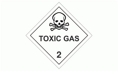 Class Toxic Gas Hazard Packaging Labels Safety Signs Notices