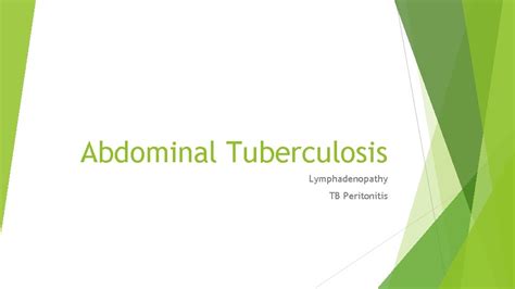 Abdominal Tuberculosis Lymphadenopathy Tb Peritonitis Introducton Most